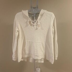 Roxy Women’s Soft White Textured Hoodie Size Small